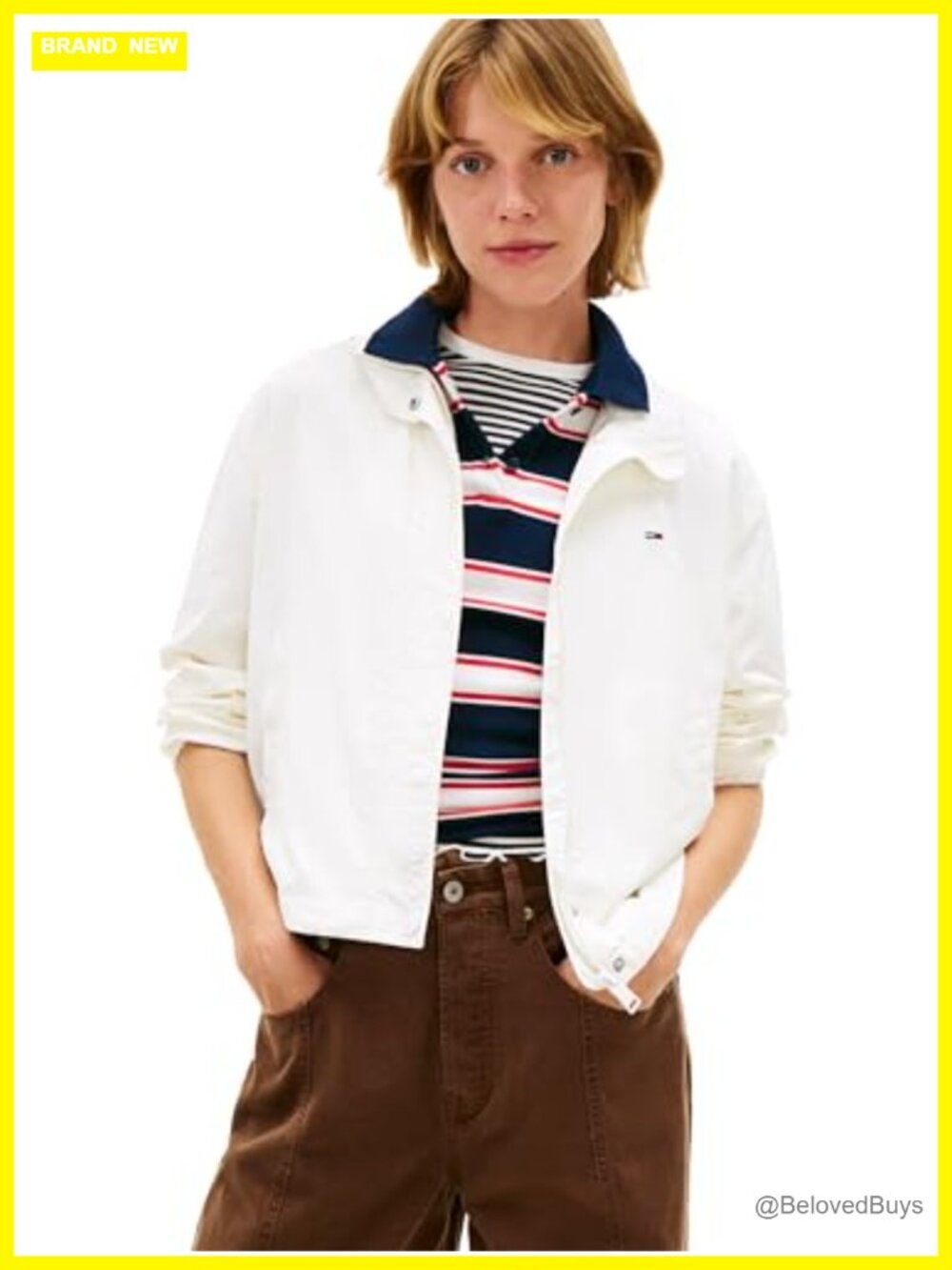 Lightweight Varsity Windbreaker Jacket Zip Up Funnel Neck